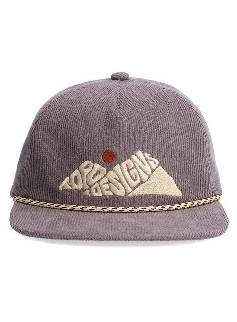 Czapka z daszkiem Topo Designs Corduroy Trucker Hat - rugged peaks / charcoal 