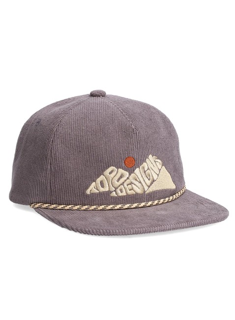 Czapka z daszkiem Topo Designs Corduroy Trucker Hat - rugged peaks / charcoal 