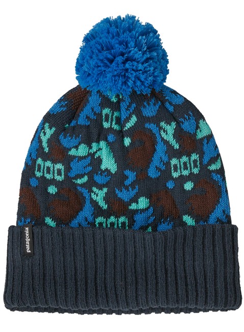 Czapka z pomponem Patagonia Powder Town Beanie - across oceans / smolder blue