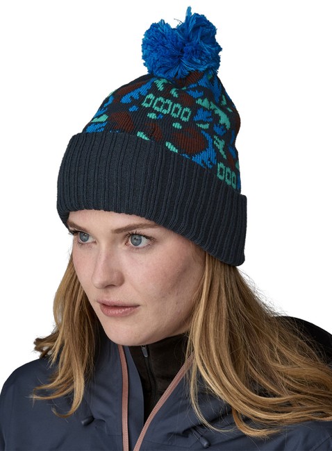 Czapka z pomponem Patagonia Powder Town Beanie - across oceans / smolder blue