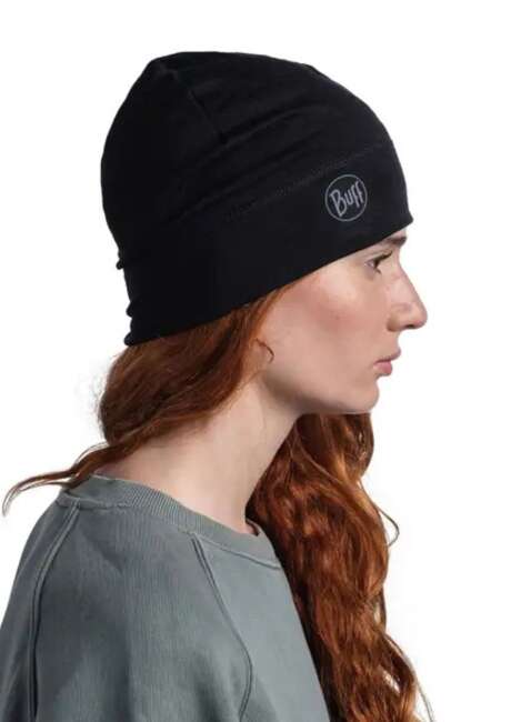 Czapka zimowa Buff Merino Lightweight Beanie - solid black