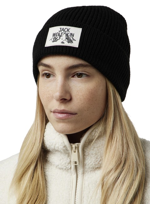 Czapka zimowa Jack Wolfskin Badge Beanie - black