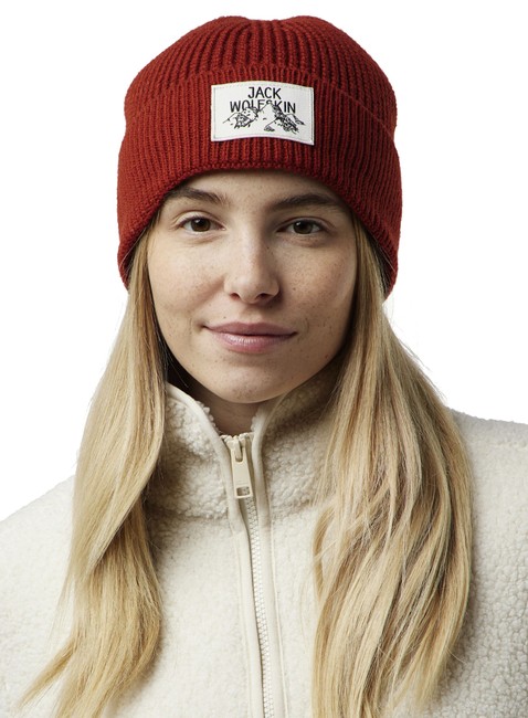 Czapka zimowa Jack Wolfskin Badge Beanie - intense rust