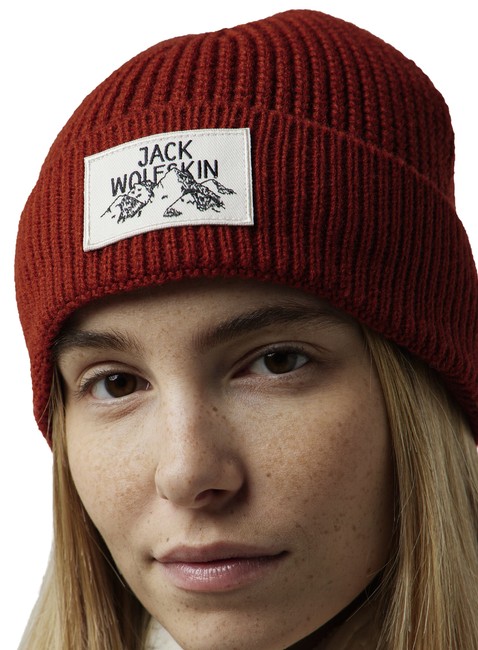 Czapka zimowa Jack Wolfskin Badge Beanie - intense rust