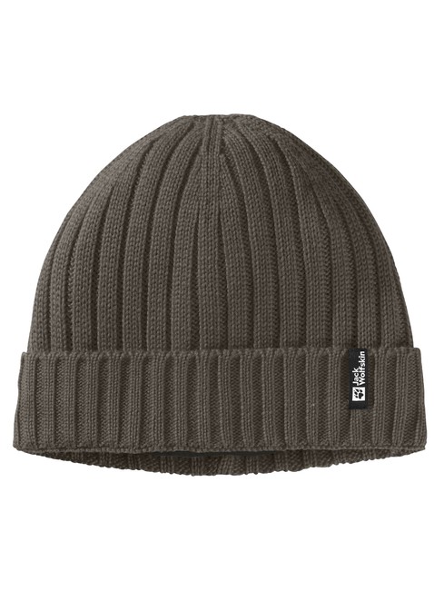 Czapka zimowa Jack Wolfskin Rib Knit Beanie - cold coffee