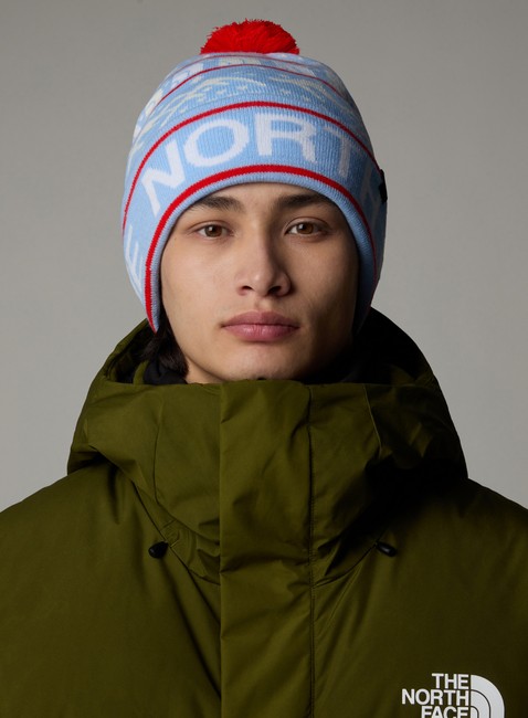 Czapka zimowa The North Face Ski Tuke Beanie - cornflower / white dune / fiery red