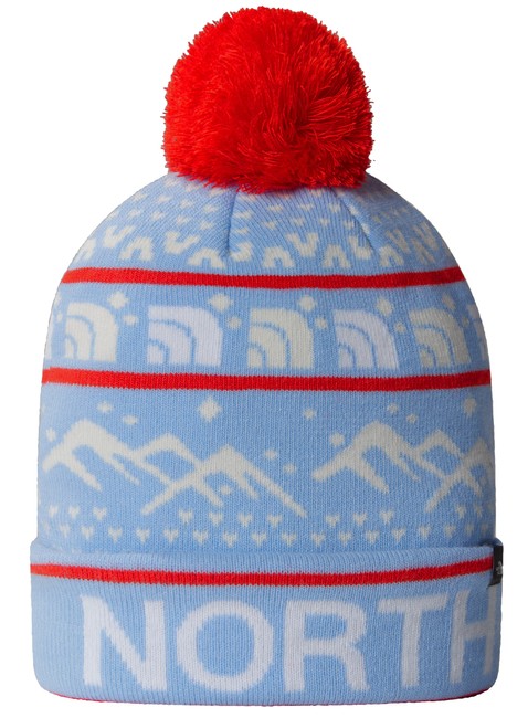 Czapka zimowa The North Face Ski Tuke Beanie - cornflower / white dune / fiery red