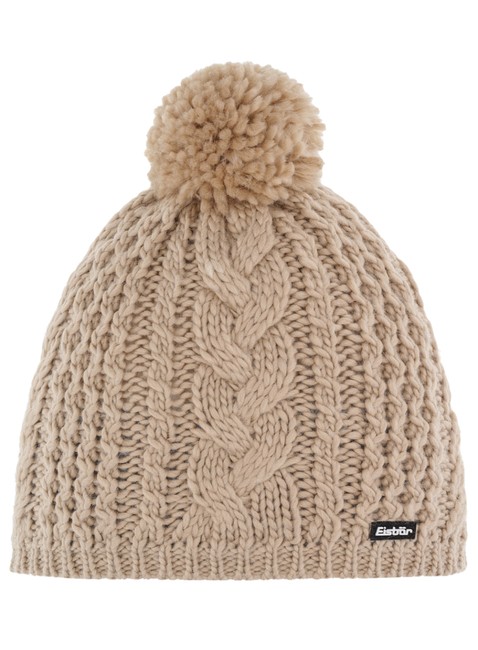 Czapka zimowa z pomponem Eisbar Afra Pompon - light brown