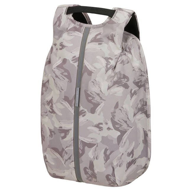 Damski plecak antykradzieżowy Samsonite Securipak S LPT Print - lilac grey/camo