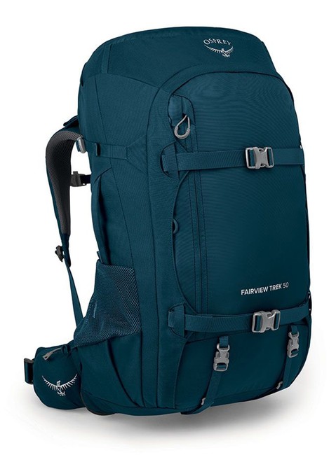 Damski plecak podróżny Osprey Fairview Trek 50 - night jungle blue