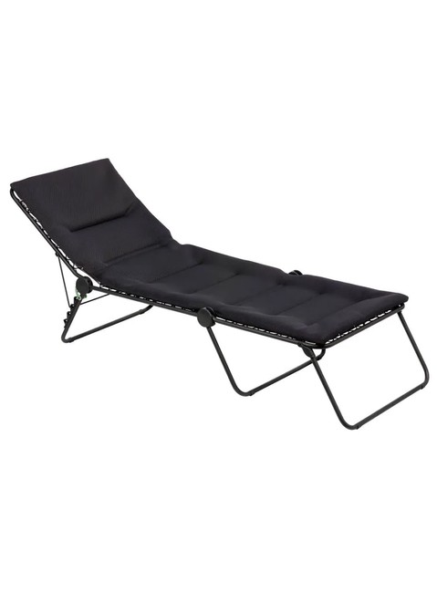 Długi leżak Lafuma Mobilier Quilted Siesta L AirComfort® - black steel