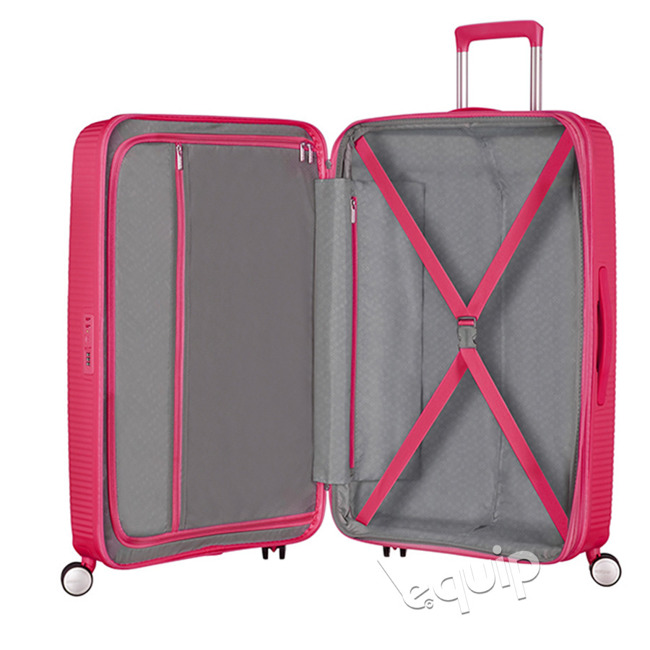 Duża walizka American Tourister Soundbox - lightning pink