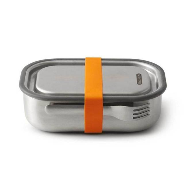 Duże stalowe pudełko Lunch Box Black + Blum - orange
