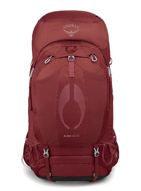 Duży plecak trekkingowy damski Osprey Aura AG 65 W M/L - berry sorbet red