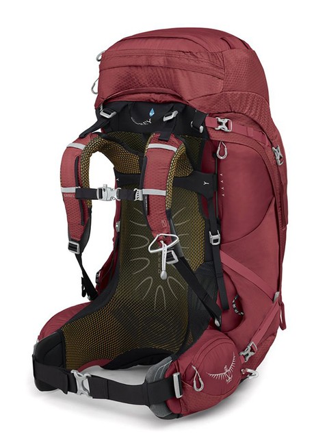 Duży plecak trekkingowy damski Osprey Aura AG 65 W M/L - berry sorbet red