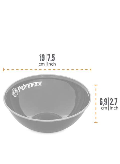 Dwie miski turystyczne Petromax Enamel Bowls 1 l - black