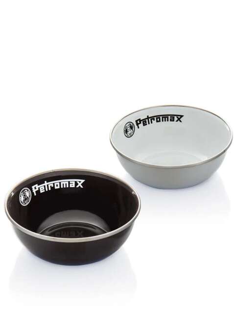 Dwie miski turystyczne Petromax Enamel Bowls 1 l - black