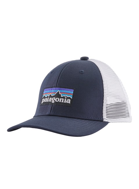 Dziecięca czapka z daszkiem Patagonia Kid's Trucker Hat - P-6 logo / navy blue