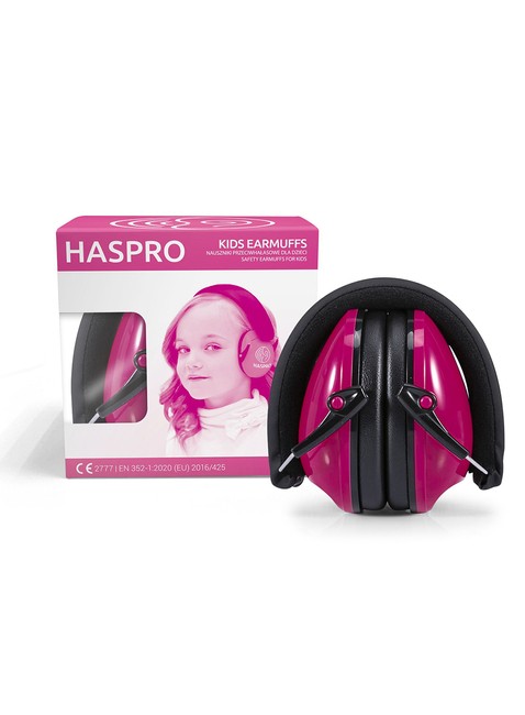 Dziecięce nauszniki ochronne Haspro Kids Earmuffs - pink