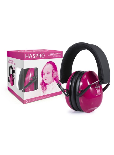 Dziecięce nauszniki ochronne Haspro Kids Earmuffs - pink