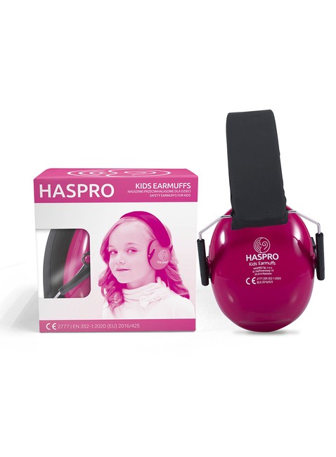 Dziecięce nauszniki ochronne Haspro Kids Earmuffs - pink