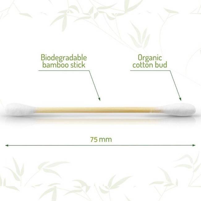 Ekologiczne patyczki kosmetyczne bambusowe Bambaw 400 szt.