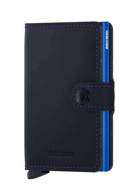 Elegancki portfel RFID Secrid Miniwallet Matte - matte black / blue