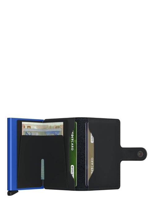 Elegancki portfel RFID Secrid Miniwallet Matte - matte black / blue