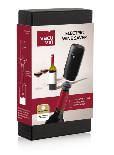 Elektryczna pompka do butelek Vacu Vin Electric Wine Saver - black