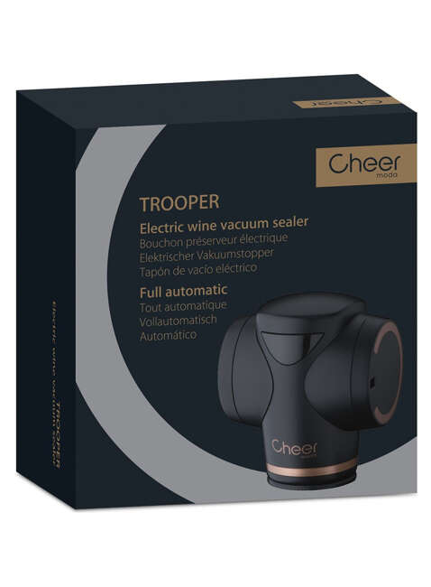 Elektryczny korek próżniowy Cheer Moda Trooper - black / bronze