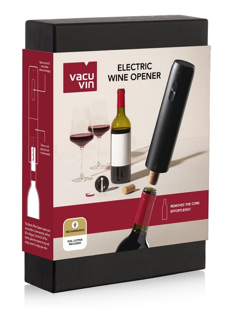 Elektryczny otwieracz do butelek Vacu Vin Electric Wine Opener - black