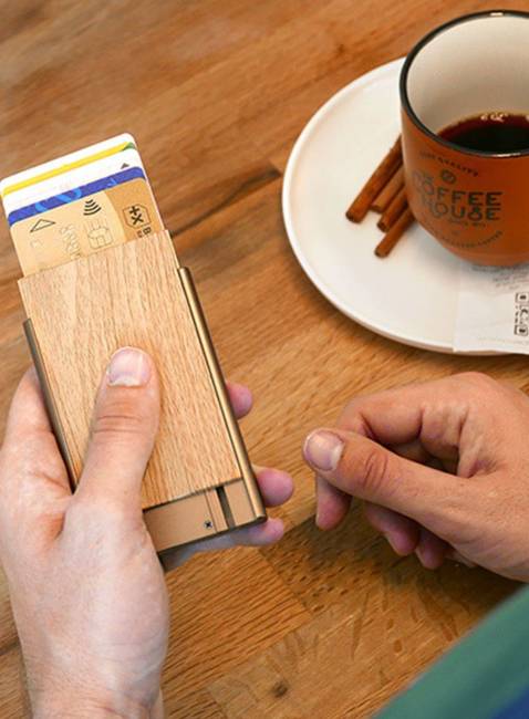 Etui na karty RFID Ogon Design Slider - bamboo