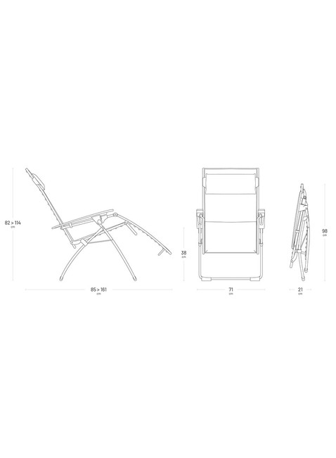 Fotel relaksacyjny Lafuma Zero Gravity Evolution Batyline® Duo - pebble grey