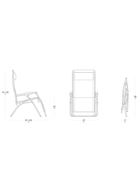 Fotel relaksacyjny Lafuma Zero Gravity Rsxa Clip Batyline® Iso - canyon