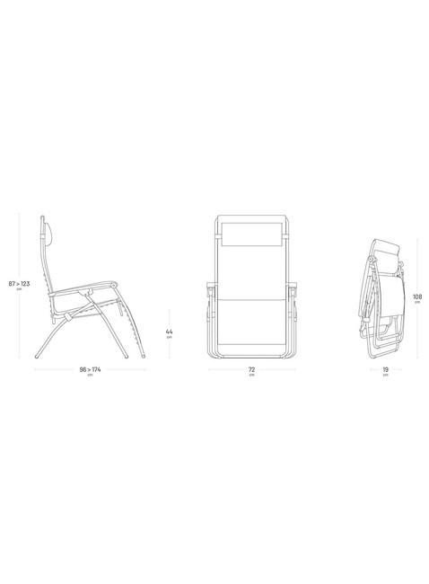 Fotel relaksacyjny Lafuma Zero Gravity Rsxa Clip XL Batyline® Iso - rye beige