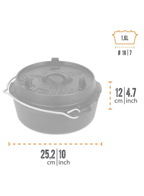 Garnek żeliwny  Petromax Dutch Oven FT3 - black