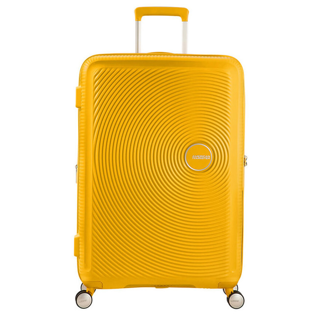 Kabinowa walizka American Tourister Soundbox EXP - golden yellow