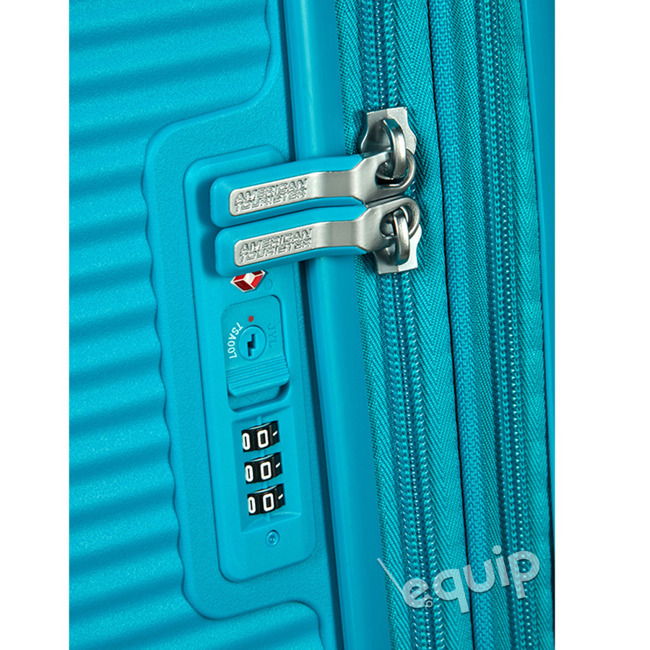 Kabinowa walizka American Tourister Soundbox - summer blue