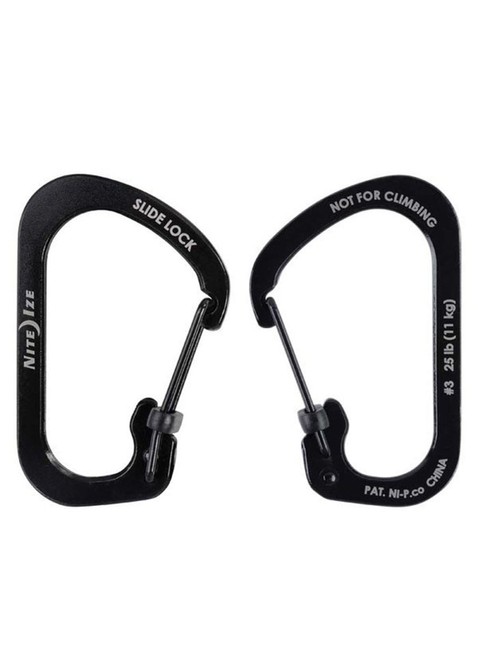 Karabinek Nite Ize SlideLock® Carabiner Stainless Steel #3 - czarny