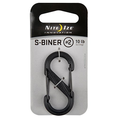 Karabinek S-Biner #2 Plastic Nite Ize - black gate - czarny