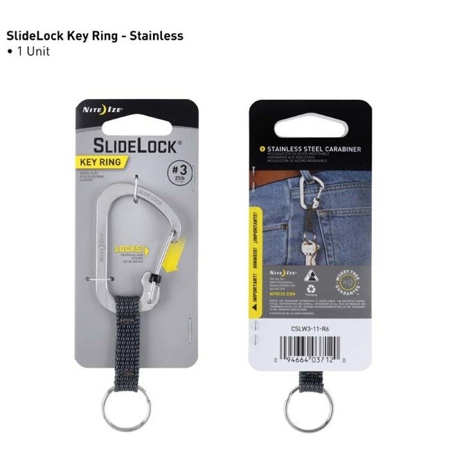 Karabinek SlideLock Key Ring #3 Nite Ize - stalowy