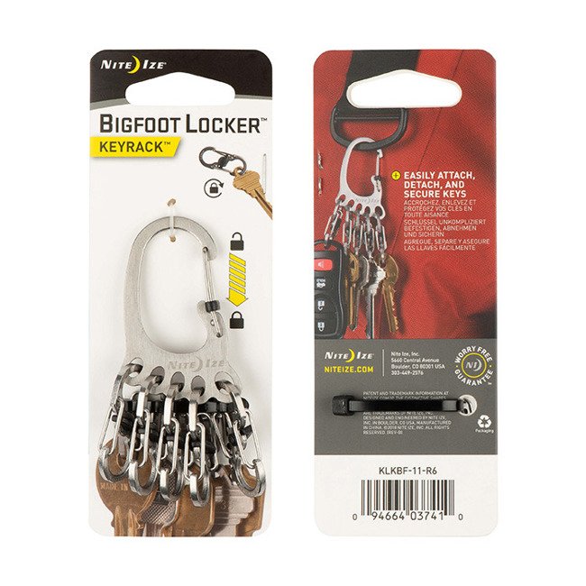 Karabinek na klucze BigFoot KeyRack Locker Nite Ize - stalowy