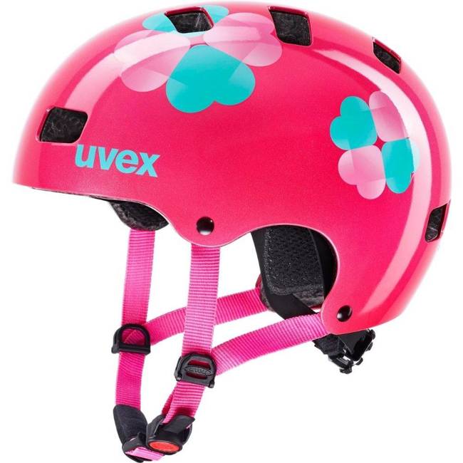 Kask rowerowy dla dziewczynki Kid 3 Uvex - pink flower