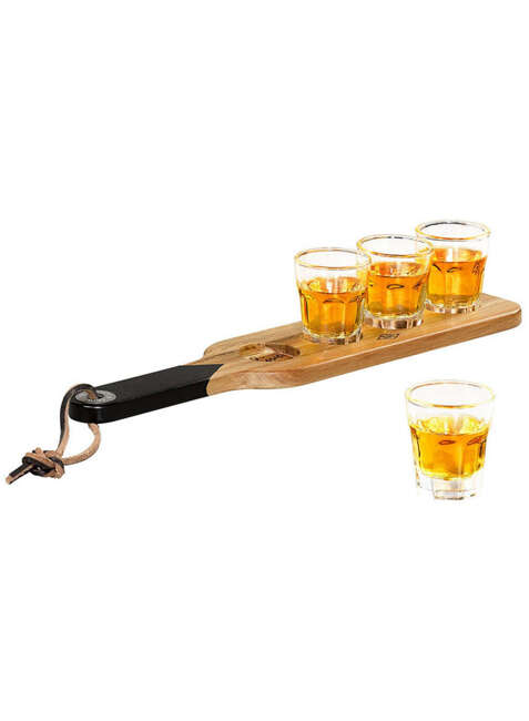 Kieliszki do szotów Gentlemen's Hardware Serving Paddle & Shot Glasses