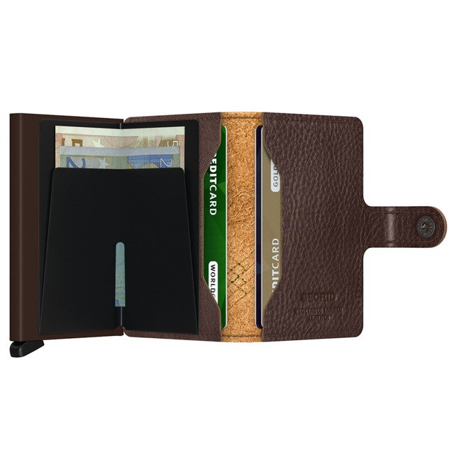 Kieszonkowy portfel Miniwallet Secrid Stitch Linea - espresso