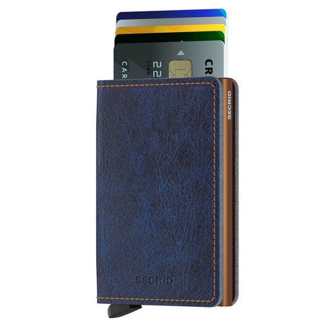 Kieszonkowy portfel z ochronnym etui Secrid Slimwallet - indigo