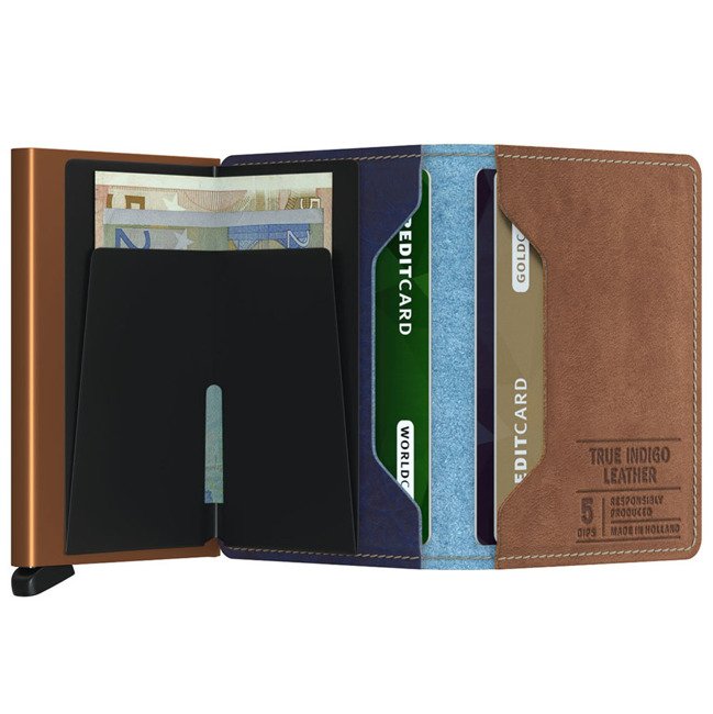 Kieszonkowy portfel z ochronnym etui Secrid Slimwallet - indigo