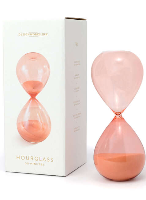 Klepsydra biurkowa Designworks Ink Hourglass 30 minut - peachy ombre