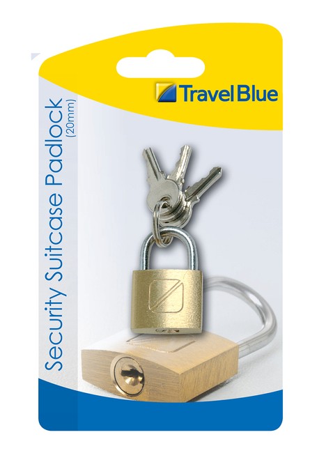 Kłódka do bagażu Travel Blue Suitcase Padlock - Key - 20 mm - gold