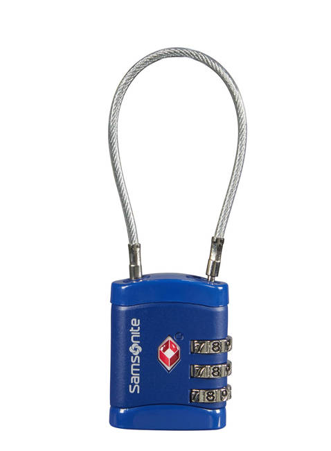 Kłódka do walizki trzycyfrowa Samsonite Cablelock 3 Dial TSA - midnight blue